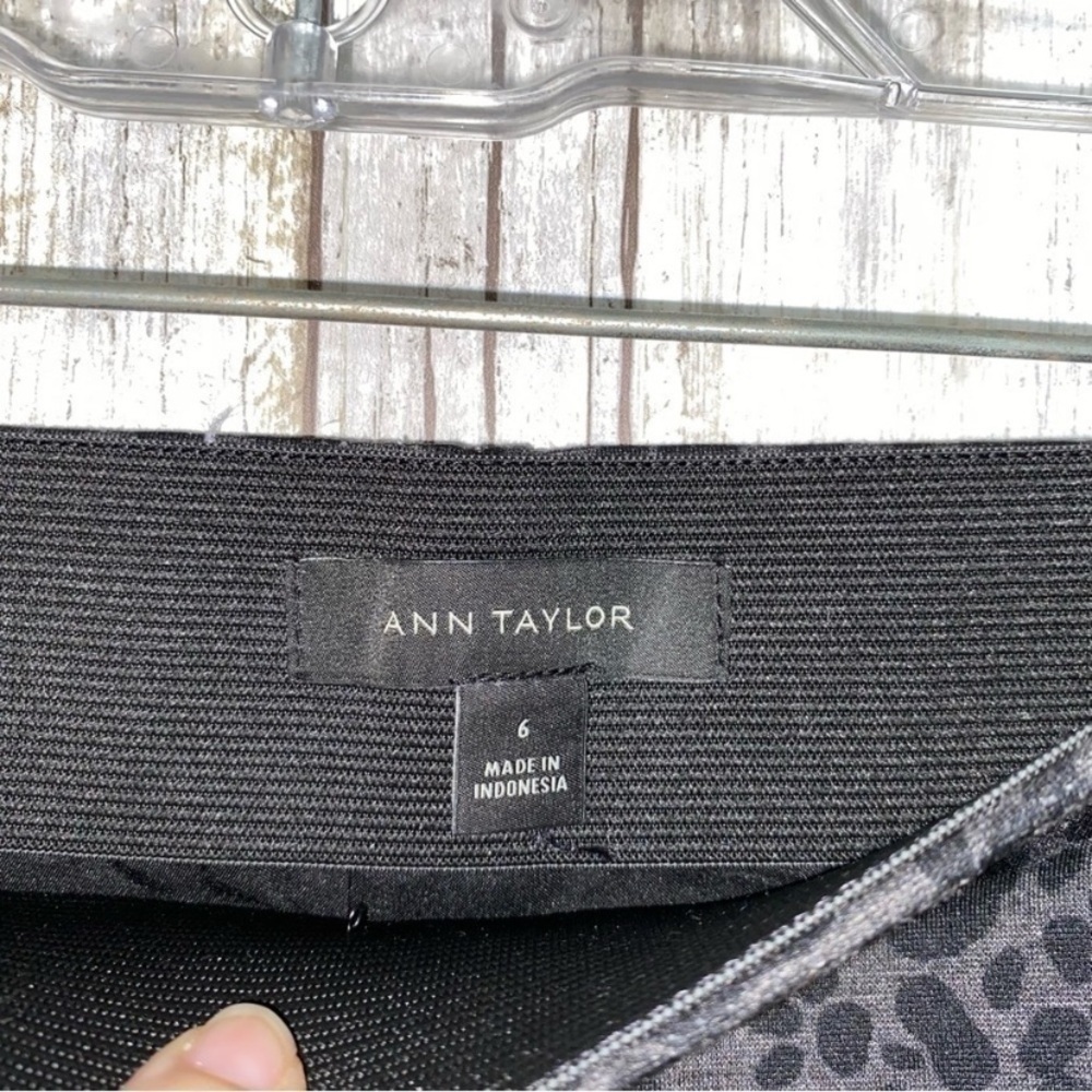 Ann Taylor Leopard Stretch High Rise Straight Leg Pants - Picture 5 of 5
